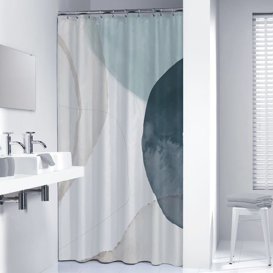 Κουρτίνα Μπάνιου Υφασμάτινη Αδιάβροχη Textile Shower Curtains Earth Dark Green Sealskin (180x200) 1Τεμ