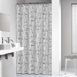 Κουρτίνα Μπάνιου Vinyl Shower Curtains Mind Black Sealskin (180x200) 1Τεμ