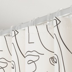 Κουρτίνα Μπάνιου Vinyl Shower Curtains Mind Black Sealskin (180x200) 1Τεμ