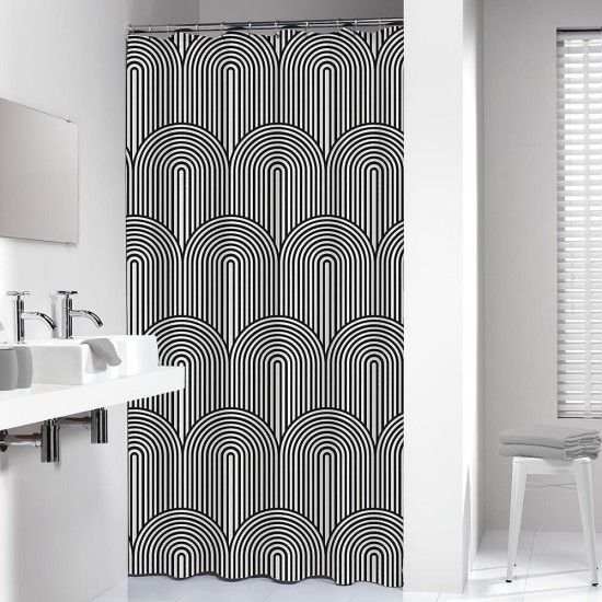 Κουρτίνα Μπάνιου Vinyl Shower Curtains Brave Black Sealskin (180x200) 1Τεμ