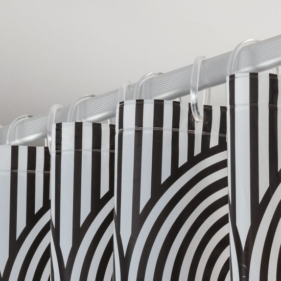 Κουρτίνα Μπάνιου Vinyl Shower Curtains Brave Black Sealskin (180x200) 1Τεμ