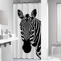 Κουρτίνα Μπάνιου Vinyl Shower Curtains Zebra Black Sealskin (180x200) 1Τεμ