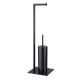 Σταντ Χαρτί Υγείας & Πιγκάλ Tube Toilet Rack - 2nd Version Black Μεταλλικό Sealskin (20x20x71) 1Τεμ Σταντ Χαρτί Υγείας & Πιγκάλ Tube Toilet Rack - 2nd Version Black Μεταλλικό Sealskin (20x20x71) 1Τεμ