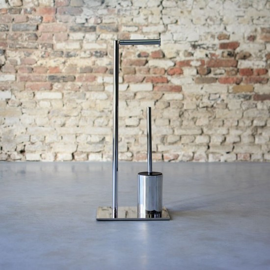 Σταντ Χαρτί Υγείας & Πιγκάλ Tube Toilet Rack - 3rd Version Chrome Μεταλλικό Sealskin (20x25x61) 1Τεμ