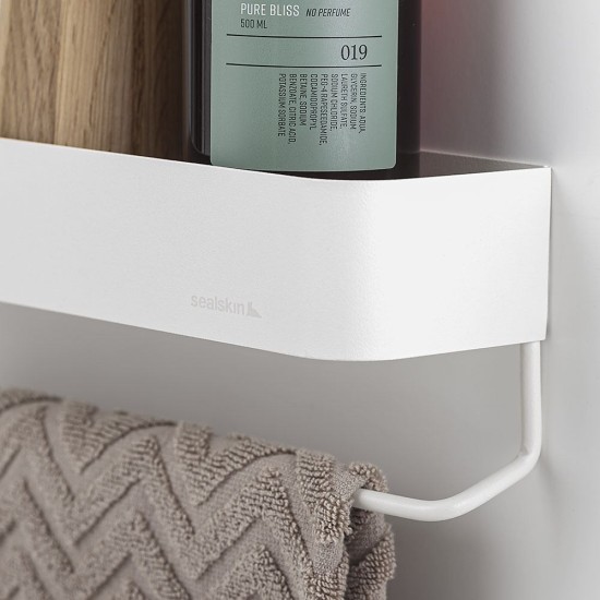 Ράφι & Κρεμάστρα Brix large White Sealskin (550Μ x 100Ύ x 80Π) 1Τεμ