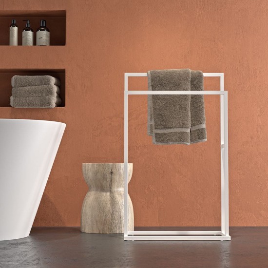 Κρεμάστρα Μπάνιου Carre Επιδαπέδια White Sealskin (480Μ x 785 Ύ x 240Π) 1Τεμ