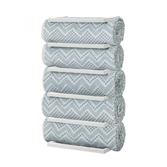 Κρεμάστρα Μπάνιου Carre Επιτοίχια 5 Θέσεων White Sealskin (240Μ x 480 Ύ x 120Π) 1Τεμ