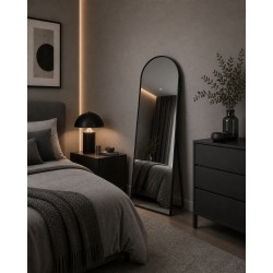 Καθρέπτης Επιδαπέδιος Αλουμινίου Black 0042000 MRShome (410 Μήκος x 1510 Ύψος x 30 Πλάτος) 1Τεμ