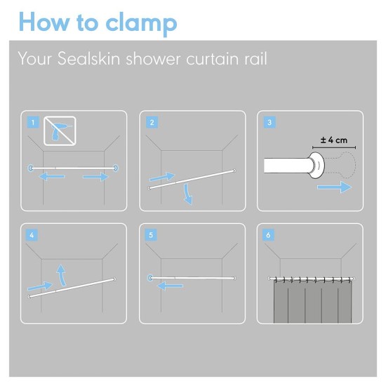 Βραχίονας Μπάνιου Black Πτυσσόμενος Sealskin (70-115 Ø 20 mm) 1Τεμ