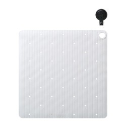 Πατάκι Μπάνιου Αντιολισθητικό Ribb White With Black Hook Sealskin (55x55) 1Τεμ