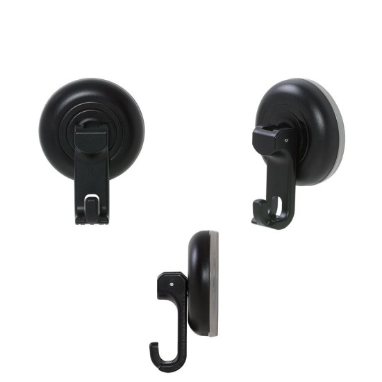 Πατάκι Μπάνιου Αντιολισθητικό Ribb White With Black Hook Sealskin (55x55) 1Τεμ