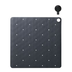 Πατάκι Μπάνιου Αντιολισθητικό Ribb Anthracite With Black Hook Sealskin (55x55) 1Τεμ