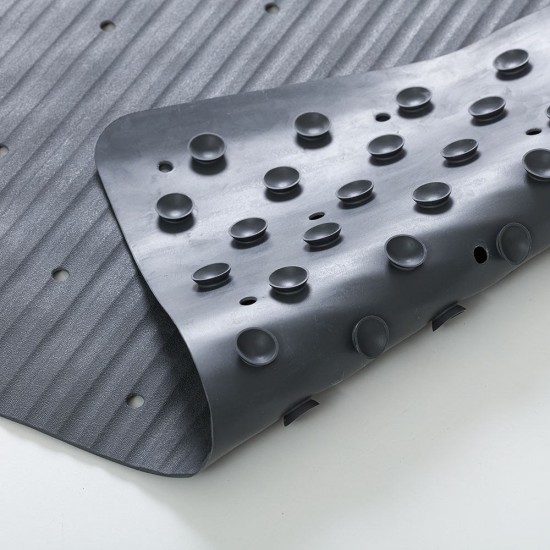 Πατάκι Μπάνιου Αντιολισθητικό Ribb Anthracite With Black Hook Sealskin (55x55) 1Τεμ