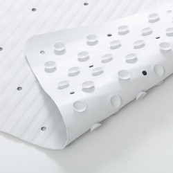 Πατάκι Μπάνιου Αντιολισθητικό Ribb White With Black Hook Sealskin (40x70) 1Τεμ