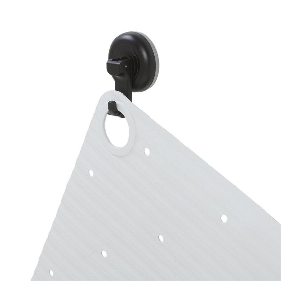 Πατάκι Μπάνιου Αντιολισθητικό Ribb White With Black Hook Sealskin (40x70) 1Τεμ