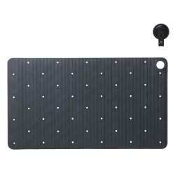 Πατάκι Μπάνιου Αντιολισθητικό Ribb Anthracite With Black Hook Sealskin (40x70) 1Τεμ