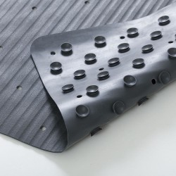 Πατάκι Μπάνιου Αντιολισθητικό Ribb Anthracite With Black Hook Sealskin (40x70) 1Τεμ