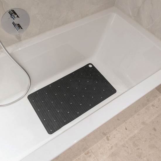 Πατάκι Μπάνιου Αντιολισθητικό Ribb Anthracite With Black Hook Sealskin (40x70) 1Τεμ