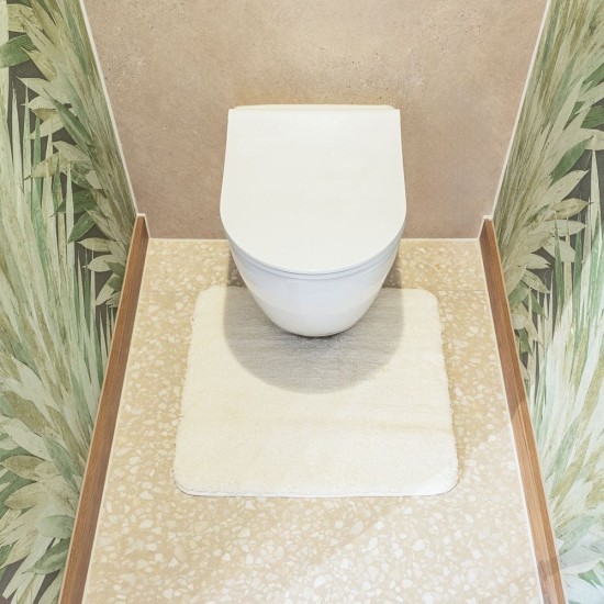 Πατάκι Μπάνιου Λεκάνης Cosima Off-White Sealskin (57x60) 1Τεμ