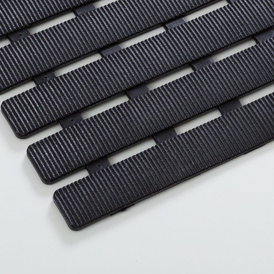 Πατάκι Μπάνιου Αντιολισθητικό Nora Black Sealskin (54x54) 1Τεμ