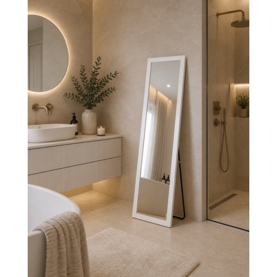 Καθρέπτης Επιδαπέδιος PS White 0038000 MRShome (367 Μήκος x 1260 Ύψος x 30 Πλάτος) 1Τεμ