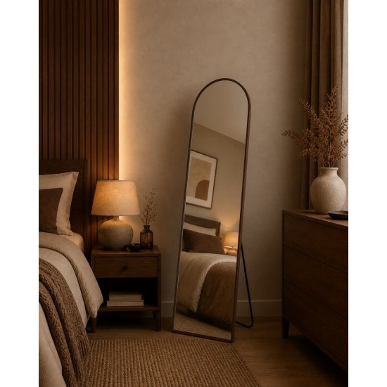 Καθρέπτης Επιδαπέδιος Αλουμινίου Woodlook 0043000 MRShome (410 Μήκος x 1510 Ύψος x 35 Πλάτος) 1Τεμ
