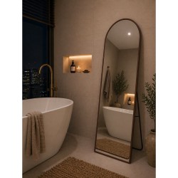Καθρέπτης Επιδαπέδιος Αλουμινίου Woodlook 0043000 MRShome (410 Μήκος x 1510 Ύψος x 35 Πλάτος) 1Τεμ