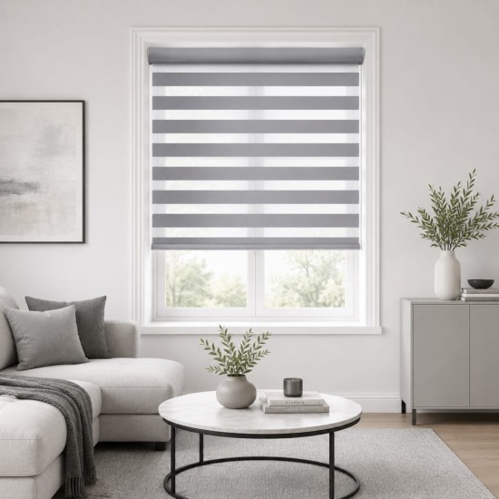 Ρόλερ Double Ρυθμιζόμενης Σκίασης Grey MRShome (140x230cm) 1Τεμ