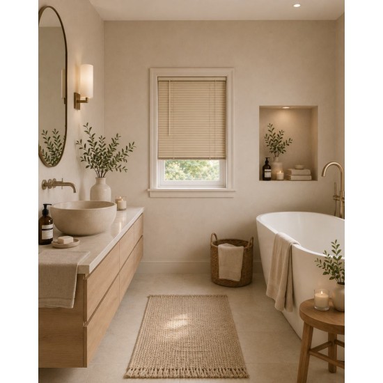 Στόρι Μεταλλικό Αλουμινίου Beige MRShome (140x140cm) 1Τεμ