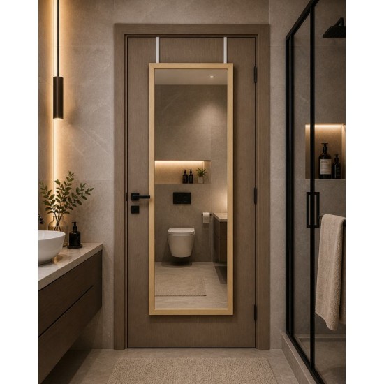 Καθρέπτης Κρεμαστός MDF Natural Για Πόρτα 0036001 MRShome (337 Μήκος x 1008 Ύψος x 20 Πλάτος) 1Τεμ