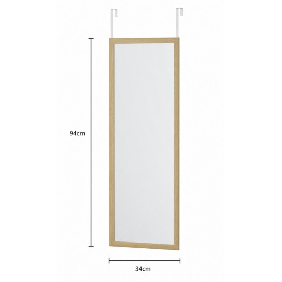 Καθρέπτης Κρεμαστός MDF Natural Για Πόρτα 0036001 MRShome (337 Μήκος x 1008 Ύψος x 20 Πλάτος) 1Τεμ