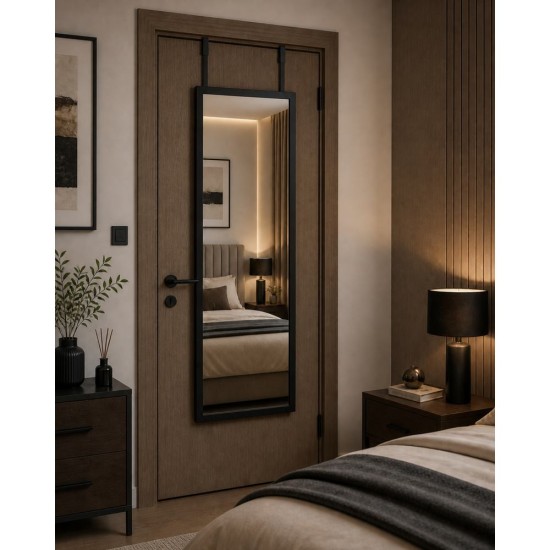 Καθρέπτης Κρεμαστός MDF Black Για Πόρτα 0036002 MRShome (337 Μήκος x 1008 Ύψος x 20 Πλάτος) 1Τεμ