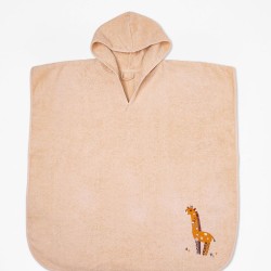 Πόντσο Παιδικό Με Κέντημα Fluffy Beige Cotton Sunshine 1Τεμ
