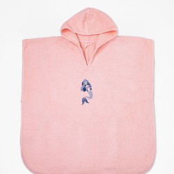 Πόντσο Παιδικό Με Κέντημα Fluffy Pink Cotton Sunshine 1Τεμ