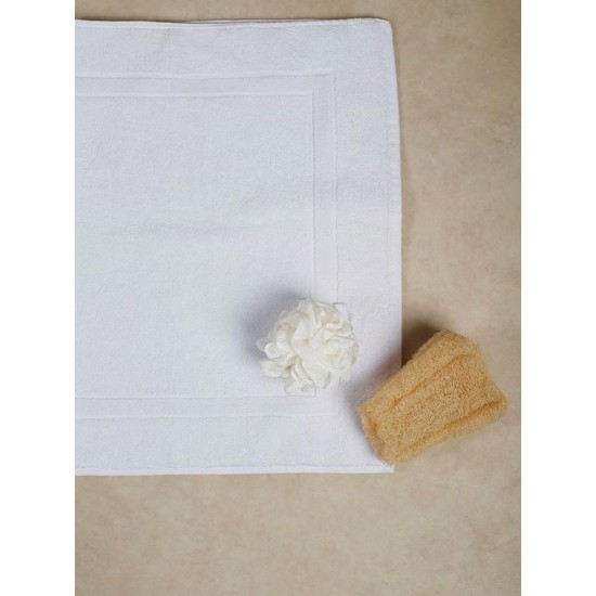 Πατάκι Μπάνιου Κορνίζα White Cotton Sunshine (50x75) 1Τεμ