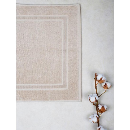 Πατάκι Μπάνιου Κορνίζα Beige Cotton Sunshine (50x75) 1Τεμ