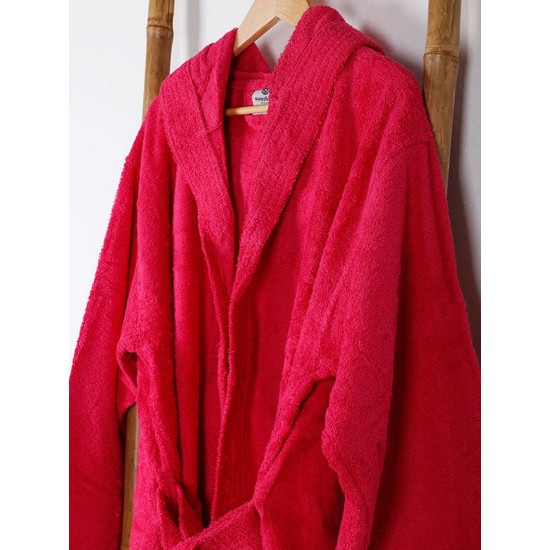 Μπουρνούζι Με Κουκούλα Mini Fuchsia Cotton Sunshine 1Τεμ