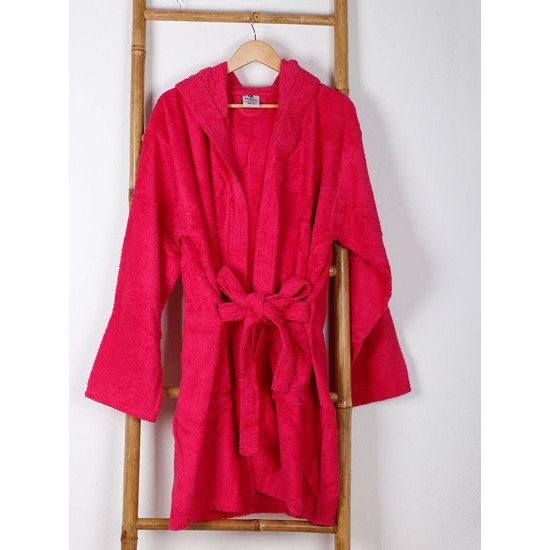 Μπουρνούζι Με Κουκούλα Mini Fuchsia Cotton Sunshine 1Τεμ