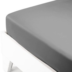 Κατωσέντονο King Size Satin Dark Grey Cotton Sunshine (180x200+35) Με Λάστιχο 1Τεμ