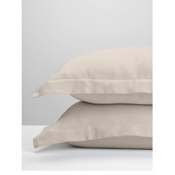 Μαξιλαροθήκες Σετ Oxford Satin Beige Cotton Sunshine (50x70) 2Τεμ
