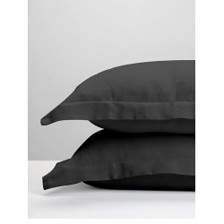 Μαξιλαροθήκες Σετ Oxford Satin Dark Grey Cotton Sunshine (50x70) 2Τεμ
