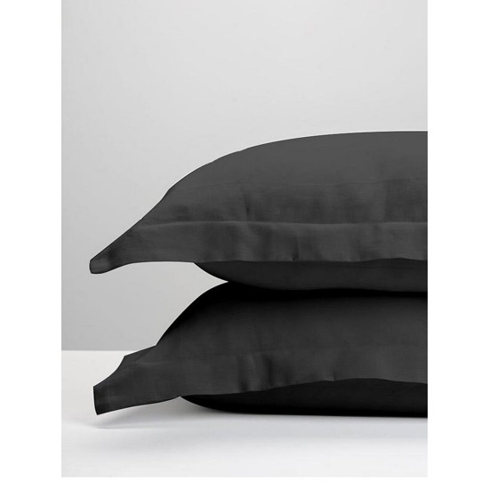 Μαξιλαροθήκες Σετ Oxford Satin Dark Grey Cotton Sunshine (50x70) 2Τεμ