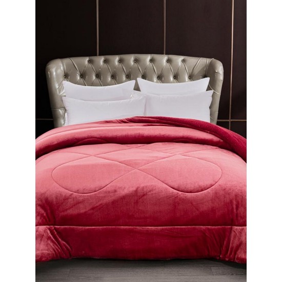 Κουβερτοπάπλωμα Με Sherpa Υπέρδιπλο Coral Rose Sunshine (220x240) 1Τεμ