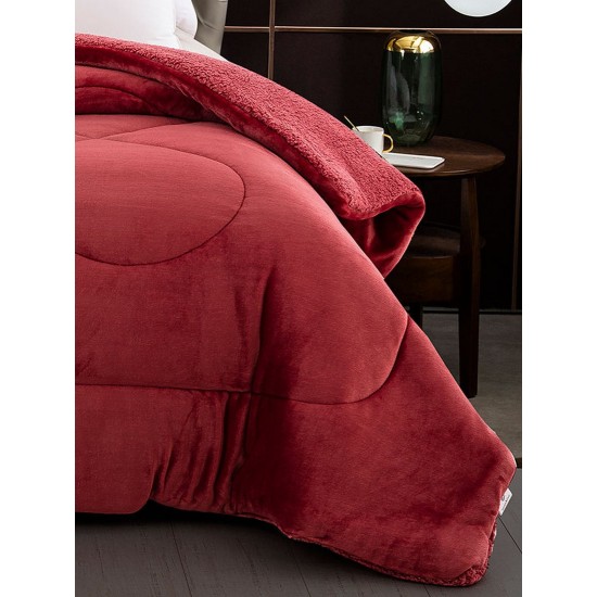 Κουβερτοπάπλωμα Με Sherpa Υπέρδιπλο Coral Rose Sunshine (220x240) 1Τεμ