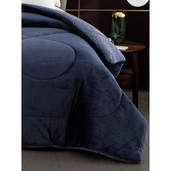 Κουβερτοπάπλωμα Με Sherpa Υπέρδιπλο Clio Blue Sunshine (220x240) 1Τεμ