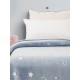 Κουβέρτα Fleece Φωσφοριζέ Κούνιας Bebe Stars Blue Sunshine (80x90) 1Τεμ