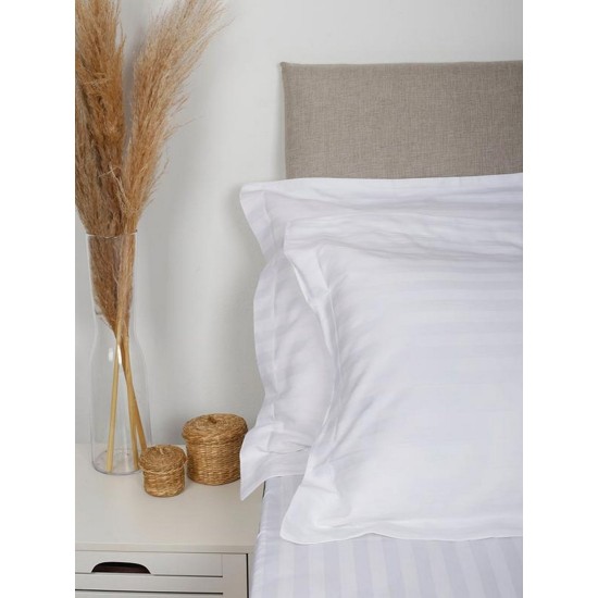 Μαξιλαροθήκη Oxford CVC Ριγέ Satin Sunshine (50x70) 1Τεμ