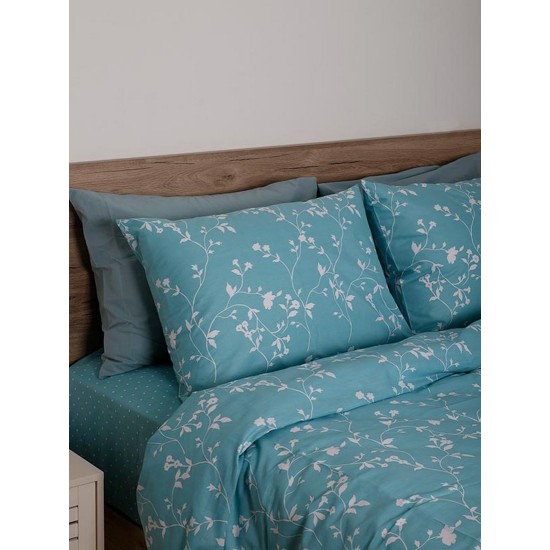 Παπλωματοθήκη Μονή Feelings 924 Aqua Cotton Sunshine (170x250) 1Τεμ