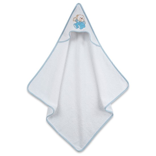 Κάπα Βρεφική Bear 04 Blue Με Κέντημα Cotton Sunshine (75x75) 1Τεμ