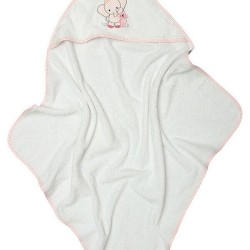 Κάπα Βρεφική Με Κέντημα Elephant Pink Cotton Sunshine (75x75) 1Τεμ